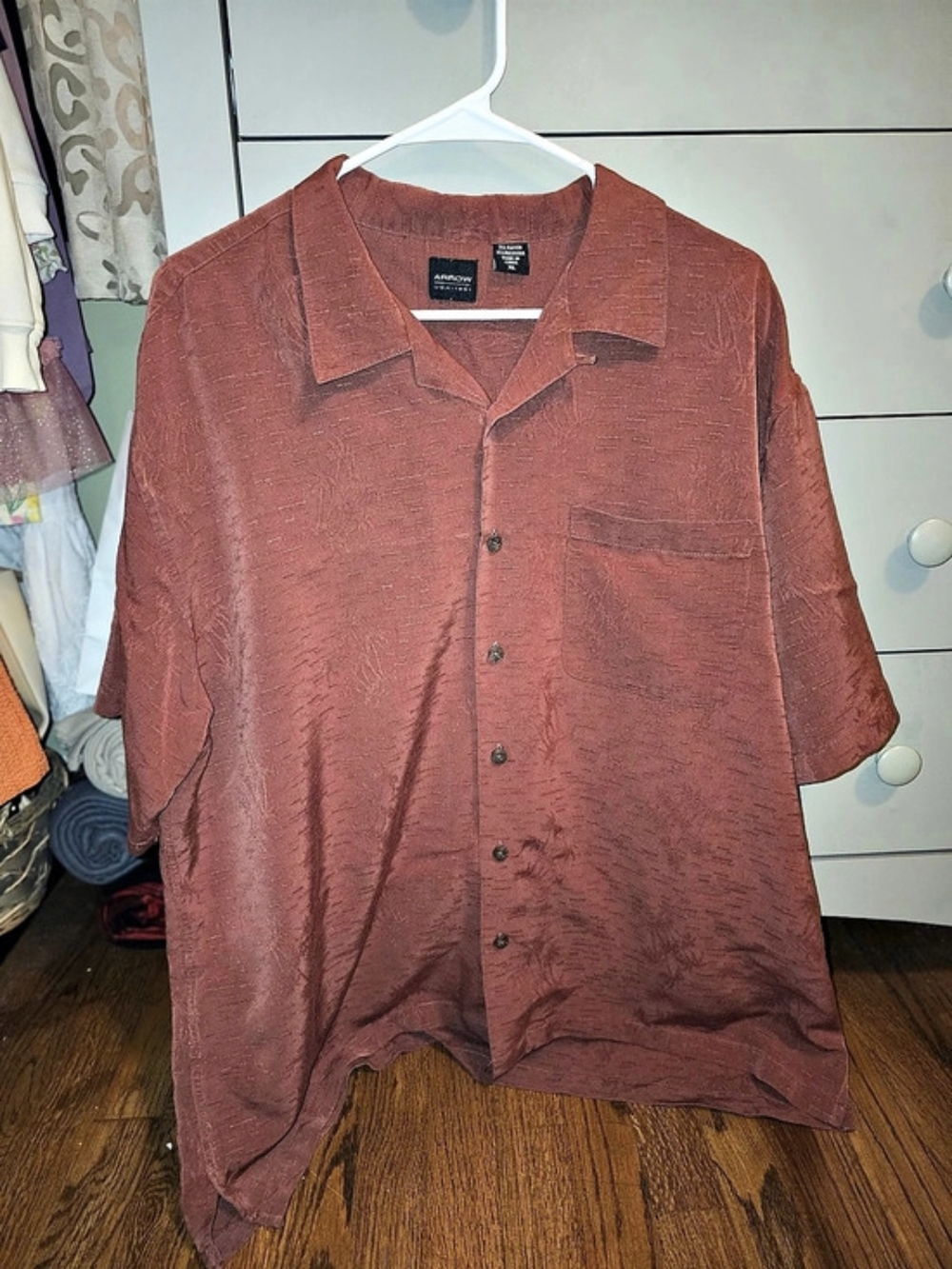 Arrow Men's Rayon Blend Button Down Shirt XL